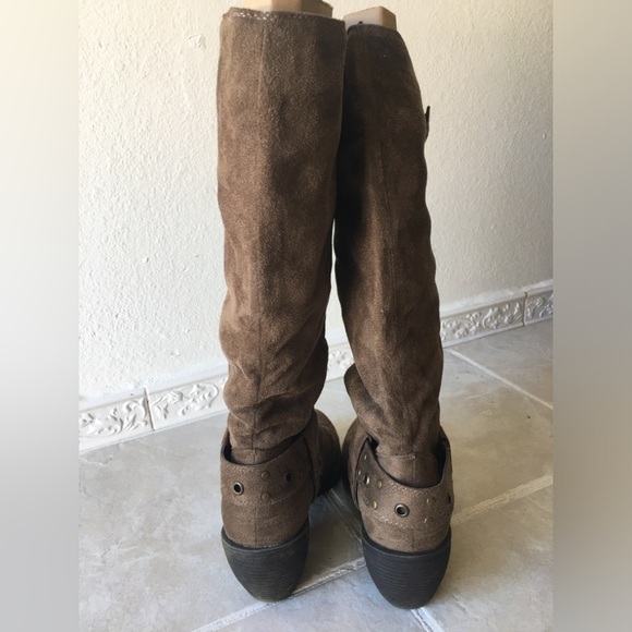nicole boots.  8M, soft slouchy fabric, pull on, camel/brown - Picture 5 of 12